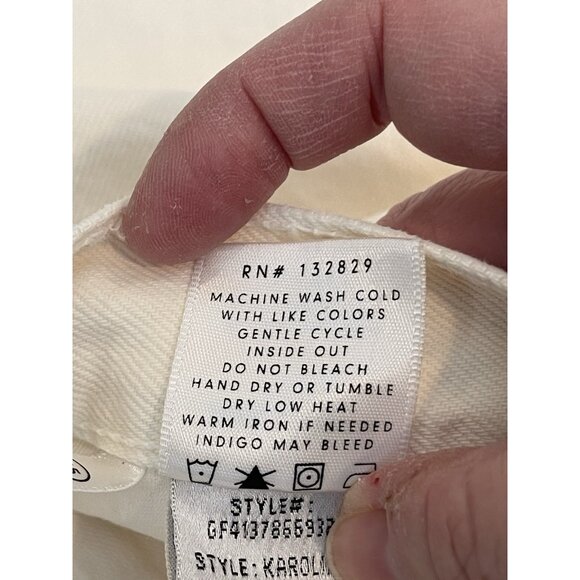 GRLFRND Jeans Size 25 Karolina Larchmont Wash High Waist Revolve White - Picture 8 of 11